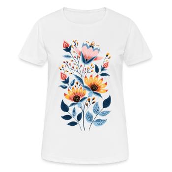Beautiful floral pattern - Women's Breathable T-Shirt - white - Front - AI Model Female 172 dark (172cm)