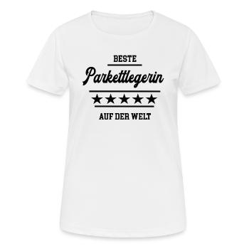 Beste Parkettlegerin Weltbeste Chefin Parkettleger - Frauen T-Shirt atmungsaktiv - Weiß - Vorne - AI Model Female 172 dark (172cm)