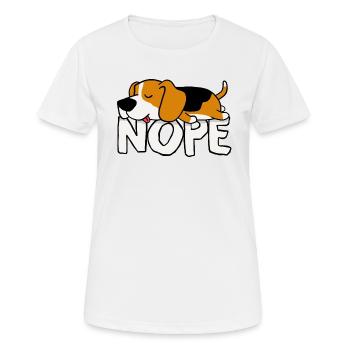 Nope! Beagle - Women's Breathable T-Shirt - white - Front - AI Model Female 172 dark (172cm)