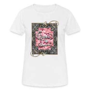 Queen Diamond - Women's Breathable T-Shirt - white - Front - AI Model Female 172 dark (172cm)