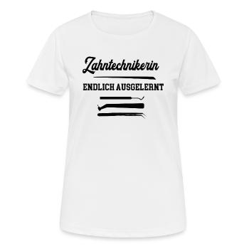 Zahntechnikerin Ausbildung Azubi Lehre Bestanden - Frauen T-Shirt atmungsaktiv - Weiß - Vorne - AI Model Female 172 dark (172cm)