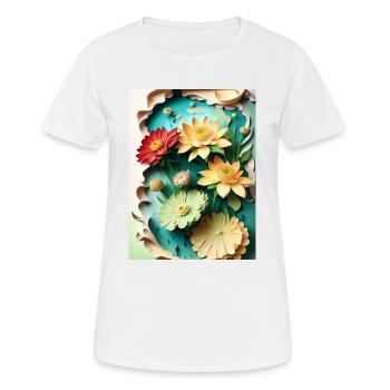 Blumen 5 - Frauen T-Shirt atmungsaktiv - Weiß - Vorne - AI Model Female 172 dark (172cm)