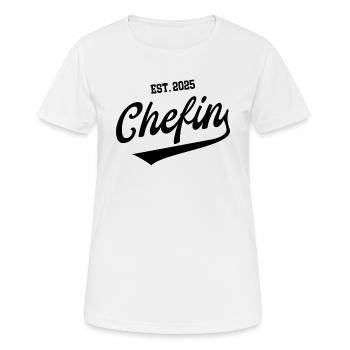 Chefin 2025 Selbstständigkeit Unternehmerin Firma - Frauen T-Shirt atmungsaktiv - Weiß - Vorne - AI Model Female 172 dark (172cm)