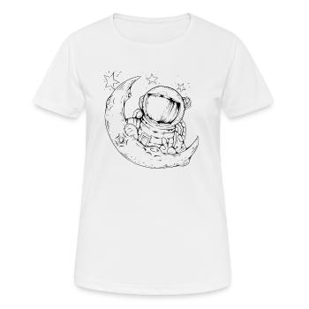 Astronaute - T-shirt respirant Femme - blanc - Devant - AI Model Female 172 dark (172cm)