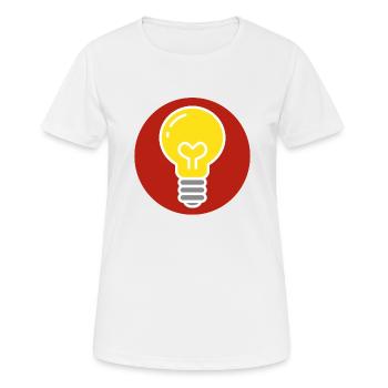 IDEE! - Frauen T-Shirt atmungsaktiv - Weiß - Vorne - AI Model Female 172 dark (172cm)