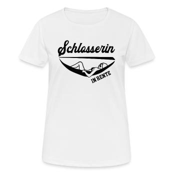 Schlosserin Rente Ruhestand Metallbauer Rentnerin - Frauen T-Shirt atmungsaktiv - Weiß - Vorne - AI Model Female 172 dark (172cm)