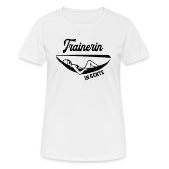 Trainerin Rentnerin Rente Ruhestand Abschied Danke - Frauen T-Shirt atmungsaktiv - Weiß - Vorne - AI Model Female 172 dark (172cm)
