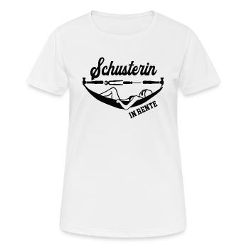 Schusterin in Rente Rentenbeginn Schusterei Frau - Frauen T-Shirt atmungsaktiv - Weiß - Vorne - AI Model Female 172 dark (172cm)