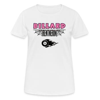 Billard Rentnerin Billardspielerin Rente Ruhestand - Frauen T-Shirt atmungsaktiv - Weiß - Vorne - AI Model Female 172 dark (172cm)