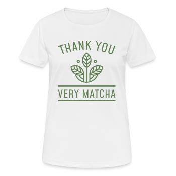 Danke Sehr Matcha - Frauen T-Shirt atmungsaktiv - Weiß - Vorne - AI Model Female 172 dark (172cm)