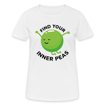 Finde deine inneren Erbsen - Frauen T-Shirt atmungsaktiv - Weiß - Vorne - AI Model Female 172 dark (172cm)