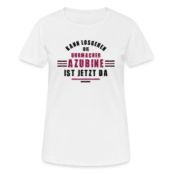 Azubine Uhrmacher Lehre Ausbildung Uhrmacherin - Frauen T-Shirt atmungsaktiv - Weiß - Vorne - AI Model Female 172 dark (172cm)
