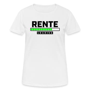 Rente - Frauen T-Shirt atmungsaktiv - Weiß - Vorne - AI Model Female 172 dark (172cm)