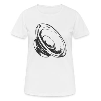 music - Women's Breathable T-Shirt - white - Front - AI Model Female 172 dark (172cm)