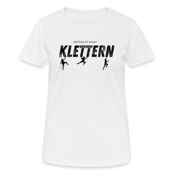 Crazy about climbing - Climbing - Women's Breathable T-Shirt - white - Front - AI Model Female 172 dark (172cm)