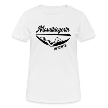 Mosaiklegerin in Rente Rentenbeginn Bodenlegerin - Frauen T-Shirt atmungsaktiv - Weiß - Vorne - AI Model Female 172 dark (172cm)