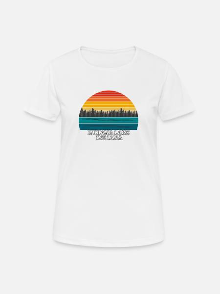 Indiana Lake Indiana - Women's Breathable T-Shirt - white