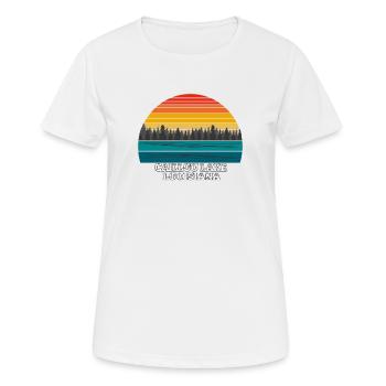 Caillou Lake Louisiane - T-shirt respirant Femme - blanc - Devant - AI Model Female 172 dark (172cm)