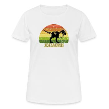 Joesaurus Joe saurus dinosaure - T-shirt respirant Femme - blanc - Devant - AI Model Female 172 dark (172cm)