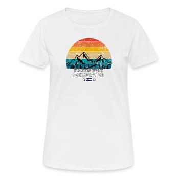 Hagues Peak Colorado - Frauen T-Shirt atmungsaktiv - Weiß - Vorne - AI Model Female 172 dark (172cm)