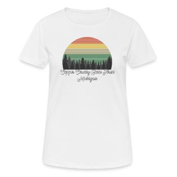 Forêt domaniale de Copper Country - T-shirt respirant Femme - blanc - Devant - AI Model Female 172 dark (172cm)