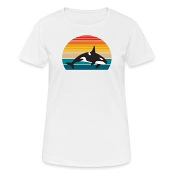 Orca Whale Gifts - Frauen T-Shirt atmungsaktiv - Weiß - Vorne - AI Model Female 172 dark (172cm)