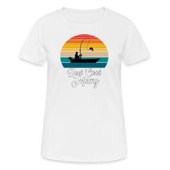 Cadeaux de pêche Reel Cool Mamy - T-shirt respirant Femme - blanc - Devant - AI Model Female 172 dark (172cm)