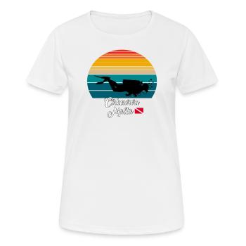 Cirkewwa Malta Diving - Frauen T-Shirt atmungsaktiv - Weiß - Vorne - AI Model Female 172 dark (172cm)