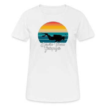 Darwin Island Galapagos Plongée - T-shirt respirant Femme - blanc - Devant - AI Model Female 172 dark (172cm)