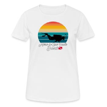 Morro de São Paulo Brésil Plongée - T-shirt respirant Femme - blanc - Devant - AI Model Female 172 dark (172cm)