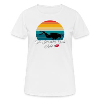 Old Steamship Pier Maine Diving - Frauen T-Shirt atmungsaktiv - Weiß - Vorne - AI Model Female 172 dark (172cm)