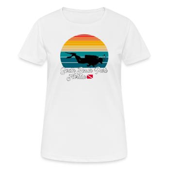 South Beach Park Floride Plongée - T-shirt respirant Femme - blanc - Devant - AI Model Female 172 dark (172cm)