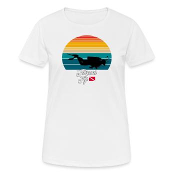 Taveuni Fiji Diving - Frauen T-Shirt atmungsaktiv - Weiß - Vorne - AI Model Female 172 dark (172cm)