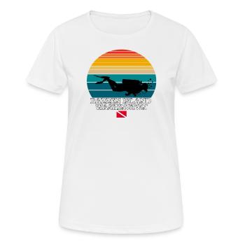 Barren Island US Island Scuba Diving - Frauen T-Shirt atmungsaktiv - Weiß - Vorne - AI Model Female 172 dark (172cm)