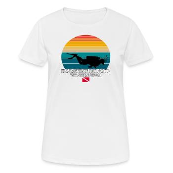 Harstine Island US Island Plongée - T-shirt respirant Femme - blanc - Devant - AI Model Female 172 dark (172cm)