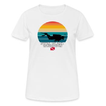 Swirl Island Us Island Plongée sous-marine - T-shirt respirant Femme - blanc - Devant - AI Model Female 172 dark (172cm)