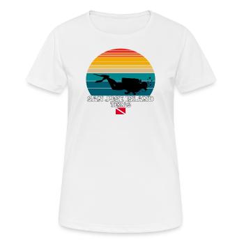 San Jose Island US Island Diving - Frauen T-Shirt atmungsaktiv - Weiß - Vorne - AI Model Female 172 dark (172cm)