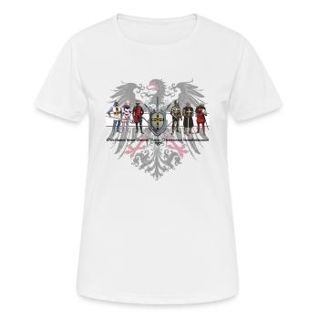 DO-Brüder Adler mL - Frauen T-Shirt atmungsaktiv - Weiß - Vorne - AI Model Female 172 dark (172cm)