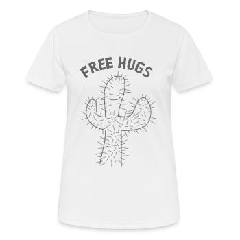 Free Hugs - Frauen T-Shirt atmungsaktiv - Weiß - Vorne - AI Model Female 172 dark (172cm)