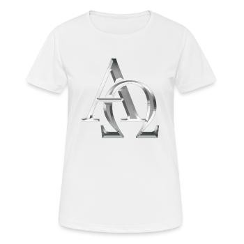 Cross-Christogramme - T-shirt respirant Femme - blanc - Devant - AI Model Female 172 dark (172cm)
