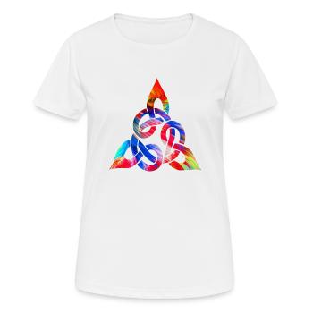 Nœud celtique coloré - T-shirt respirant Femme - blanc - Devant - AI Model Female 172 dark (172cm)