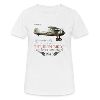 AVIONS DE CHASSE 2 - T-shirt respirant Femme - blanc - Devant - AI Model Female 172 dark (172cm)