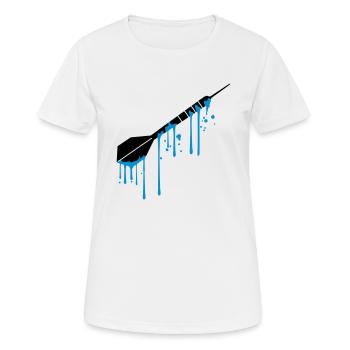 gouttes mouillées graffiti spray logo jeu cool fléchettes - T-shirt respirant Femme - blanc - Devant - AI Model Female 172 dark (172cm)