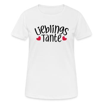 Lieblingstante Beste Tante Geschenk Neffe Nichte - Frauen T-Shirt atmungsaktiv - Weiß - Vorne - AI Model Female 172 dark (172cm)