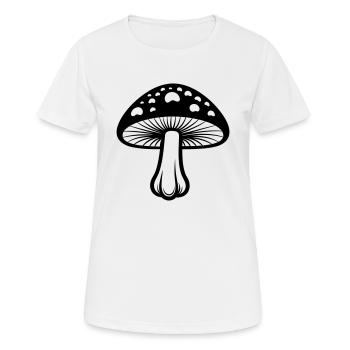 Pilz - Frauen T-Shirt atmungsaktiv - Weiß - Vorne - AI Model Female 172 dark (172cm)