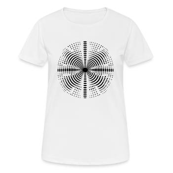 Le monde de la mode oscillatoire Chladni - T-shirt respirant Femme - blanc - Devant - AI Model Female 172 dark (172cm)