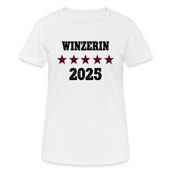 Winzerin 2025 Beruf Weinbauer Winzerei Ausblidung - Frauen T-Shirt atmungsaktiv - Weiß - Vorne - AI Model Female 172 dark (172cm)