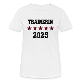 Trainerin Beruf Trainer Ausbildung Lizenz 2025 - Frauen T-Shirt atmungsaktiv - Weiß - Vorne - AI Model Female 172 dark (172cm)