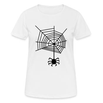 Spider toile d'araignée toile d'araignée - T-shirt respirant Femme - blanc - Devant - AI Model Female 172 dark (172cm)