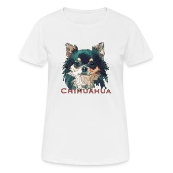 Chihuahua - Frauen T-Shirt atmungsaktiv - Weiß - Vorne - AI Model Female 172 dark (172cm)